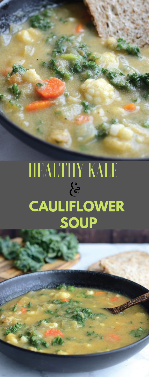 HEALTHY KALE AND CAULIFLOWER SOUP soup cauliflower