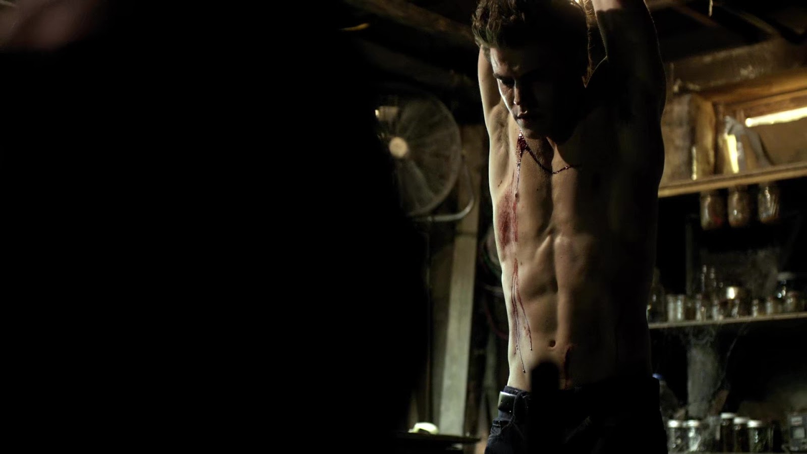 ausCAPS: Paul Wesley shirtless in The Vampire Diaries 1-17 "