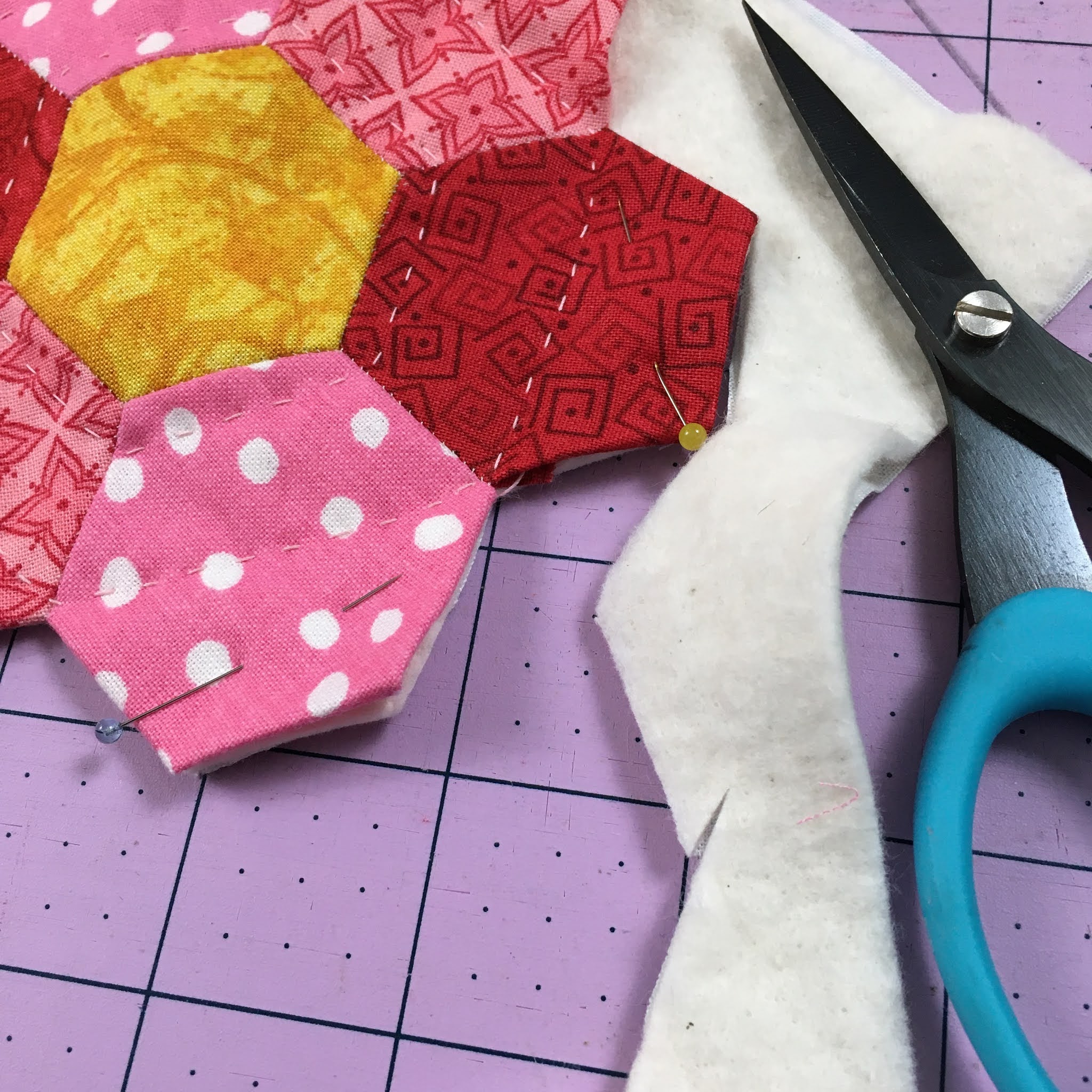 Seaside Stitches Facing EPP Quilt with EPP