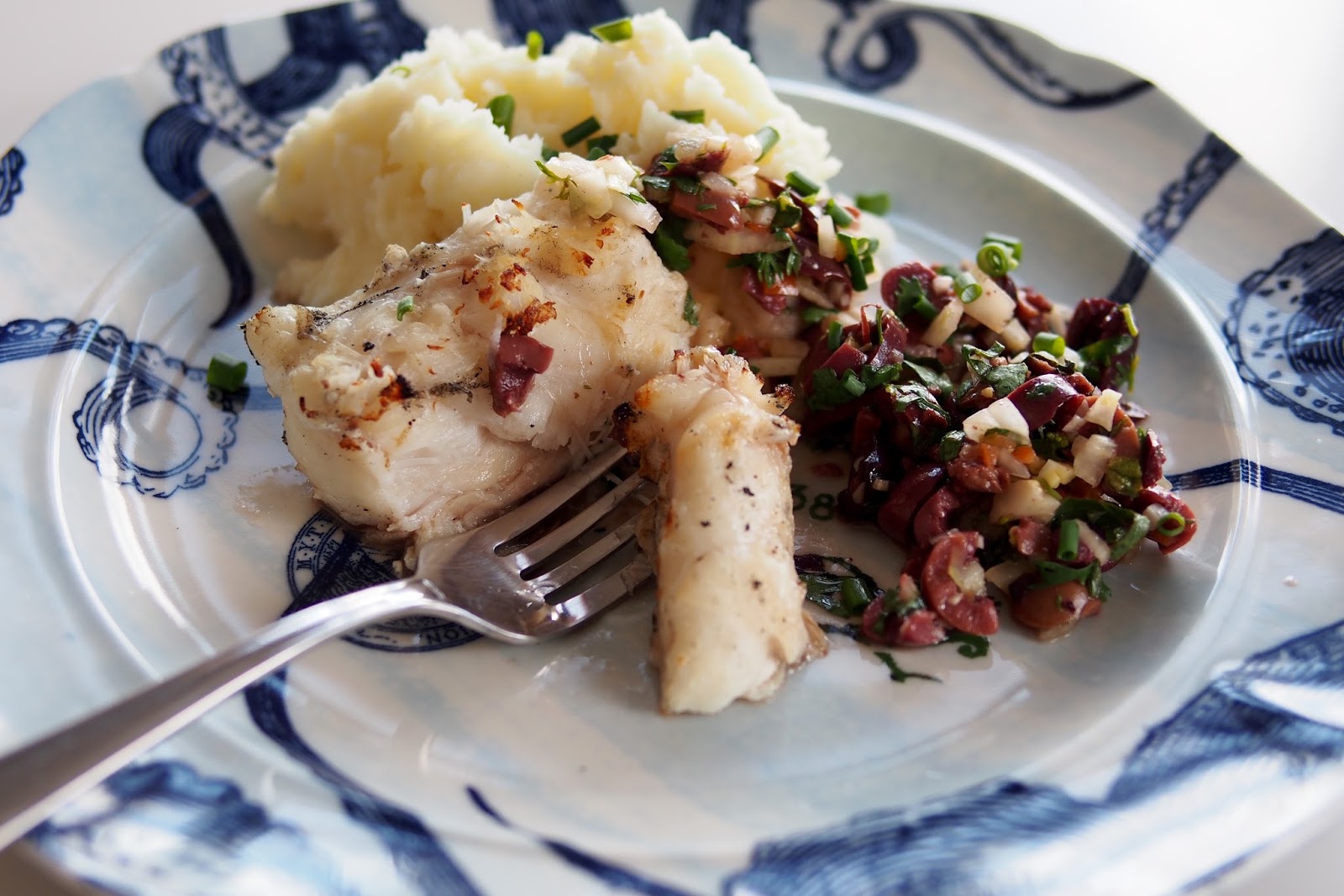 Eat, Belch, Fart: Monkfish with Olive Paste & Lemon Mash