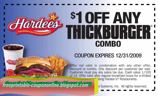 Printable Coupons 2018: Hardees Coupons