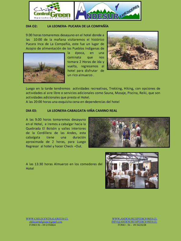 ChileCentralGreen RUTA TURÍSTICA SAN FRANCISCO DE MOSTAZAL