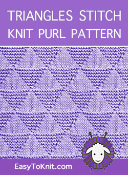 Knitted fabrics by using knit and purl stitches