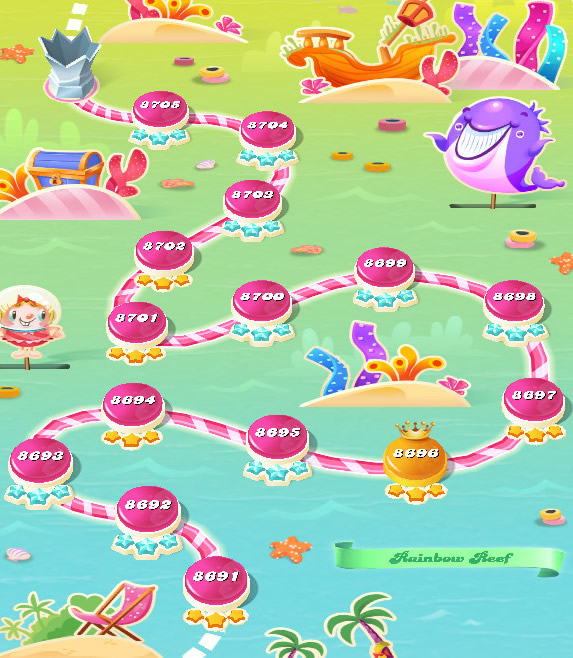 Candy Crush Saga level 8691-8705 Candy Crush Saga level 8691-8705