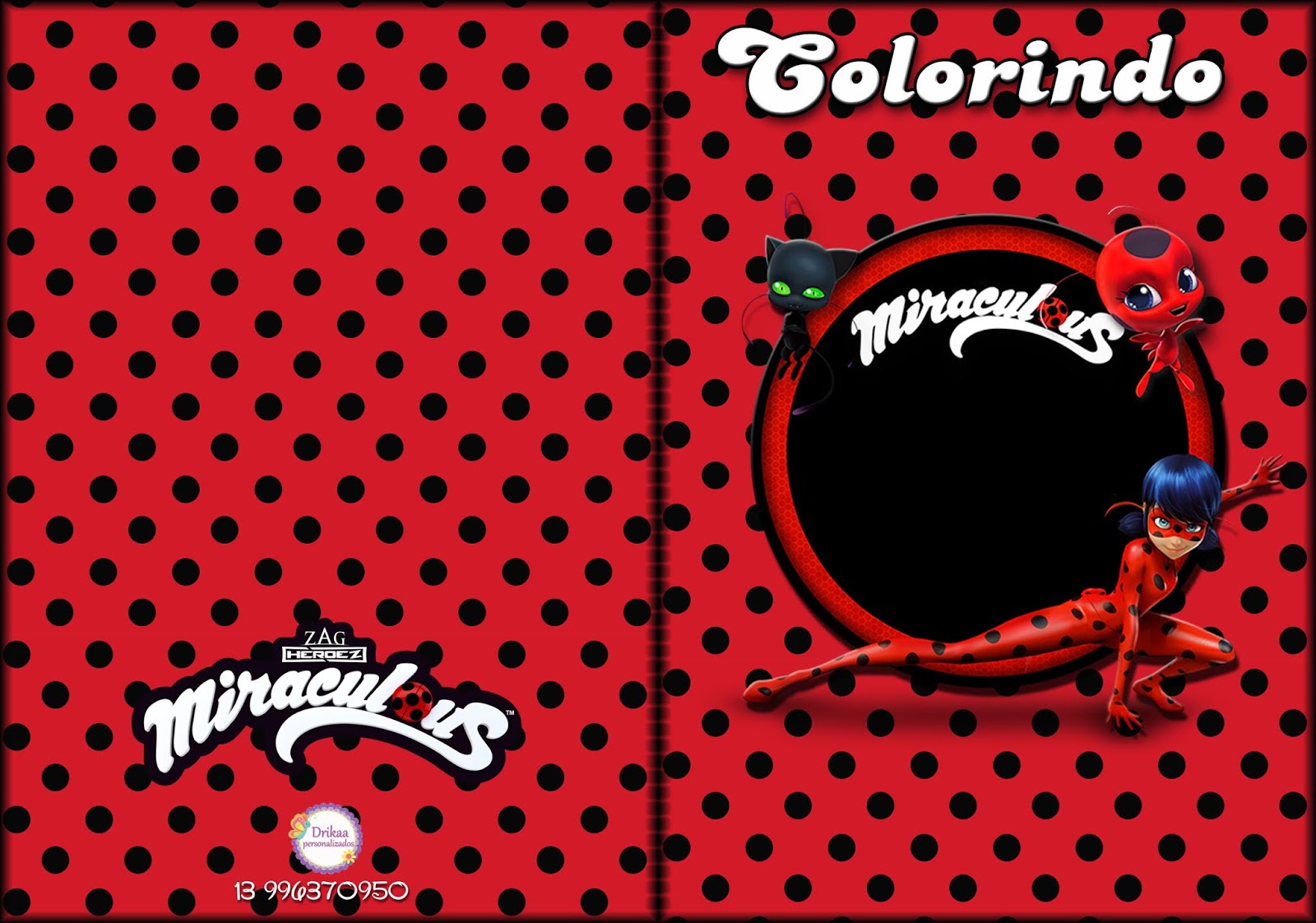 Capa de Livrinho para Colorir Ladybug