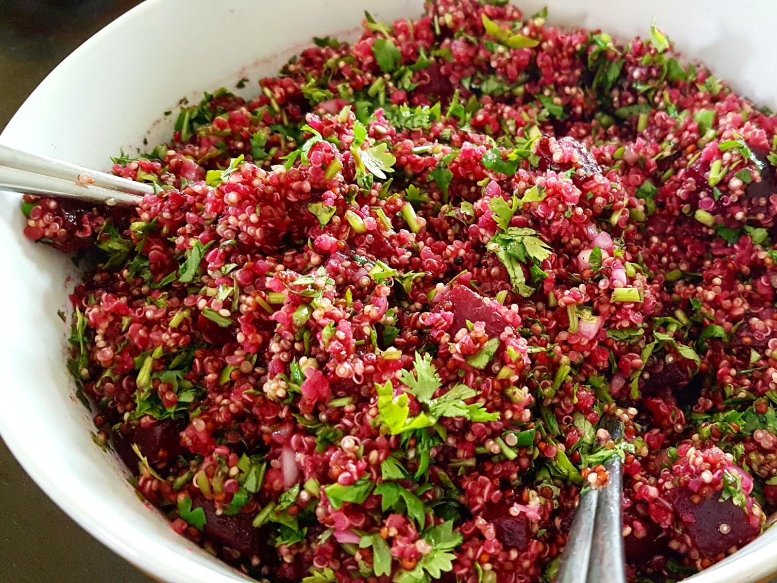 Maryam's Culinary Wonders 1412. Beetroot Quinoa Salad