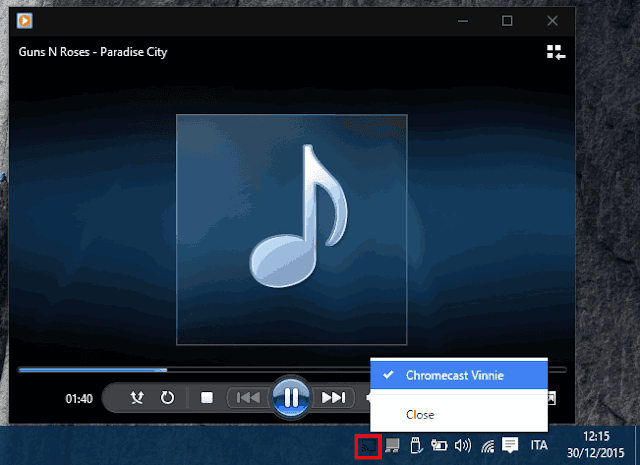 Audio Cast connettere PC a TV con Chromecast