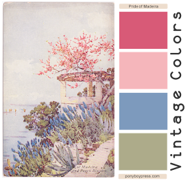 Vintage Color Palette - Pride of Madeira - read more and see hex codes on the blog ponyboypress.com