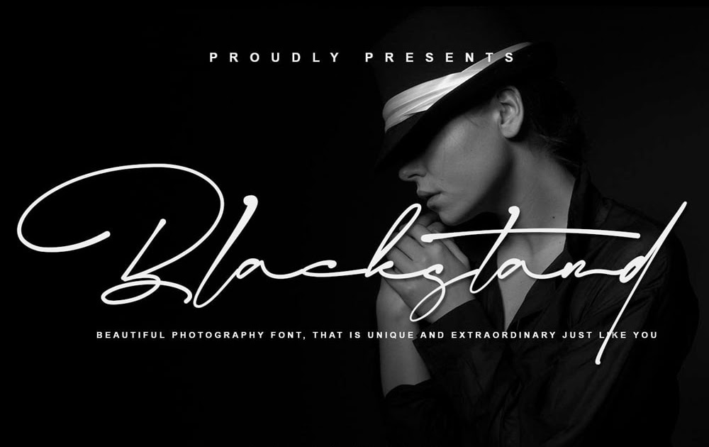 Download Blackstand Photography Font Free Script Fonts