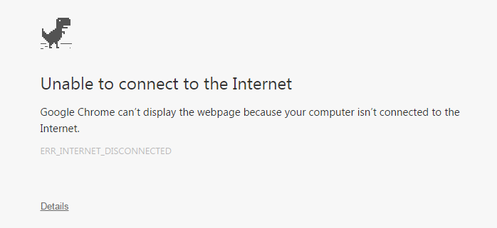 Ketika koneksi internet mati