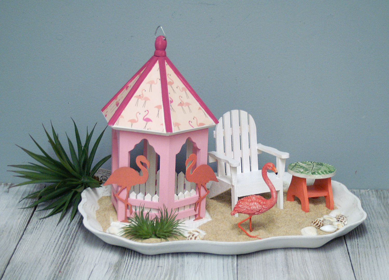 Ben Franklin Crafts and Frame Shop: Miniature Flamingo Garden For Summer