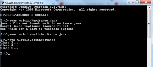 Write a program to implement Multilevel Inheritance in Java