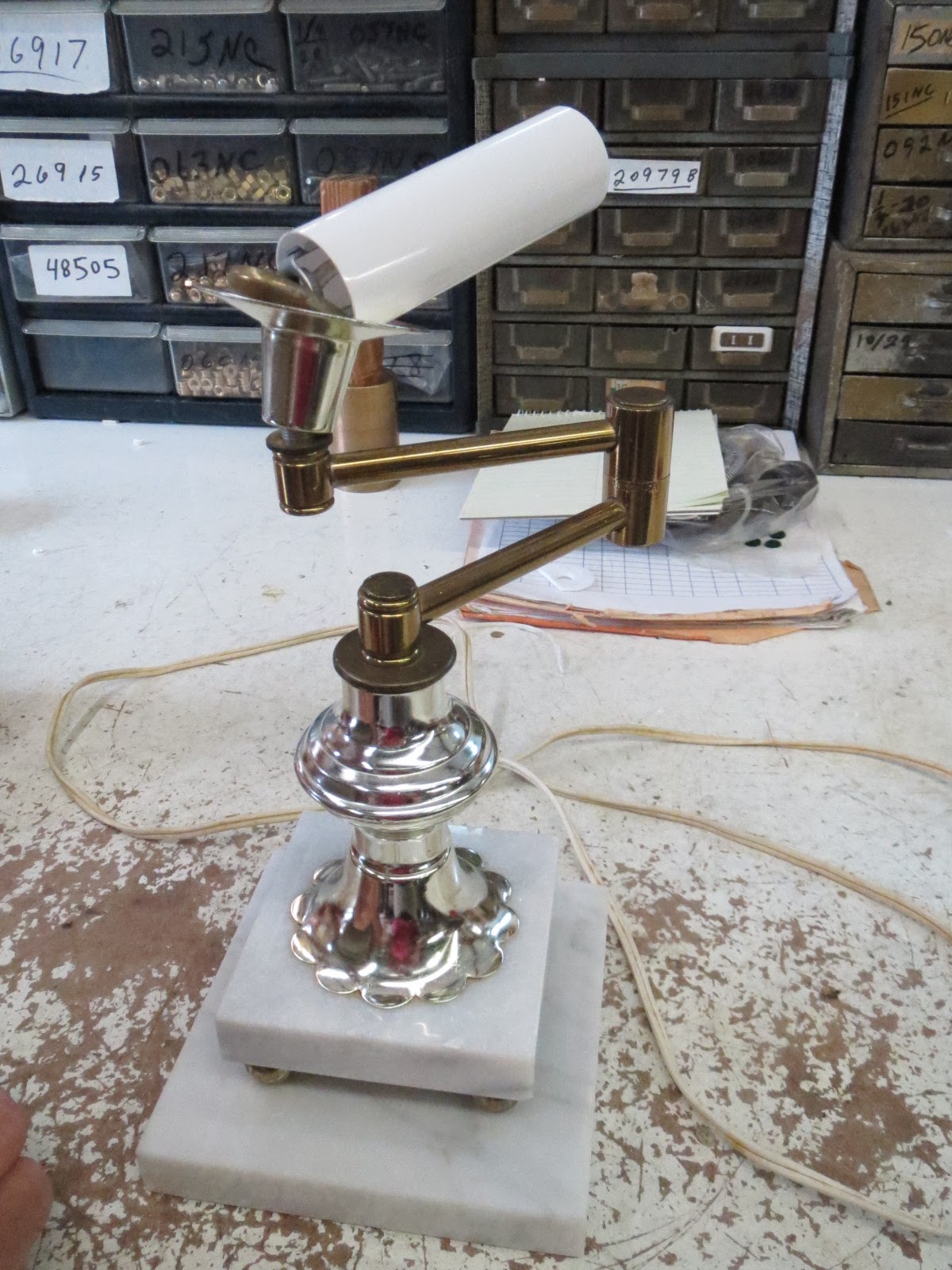 Lamp Parts and Repair Lamp Doctor Swivel Arm Table Lamp with Turn