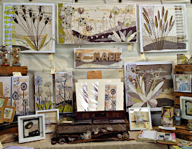H-anne-MADE textile art stand at woolfest