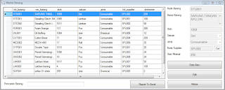 Program Persediaan Barang, Inventory atau Gudang Dengan VB .NET