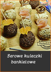 Przepisy na sylwestra przekąski przystawki pomysł Serowe kuleczki bankietowe