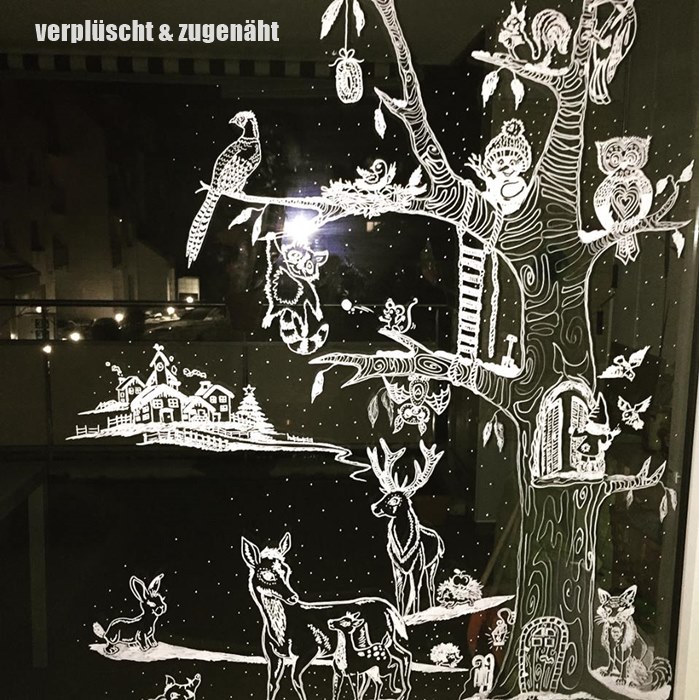 verplüscht und zugenäht AdventskalenderFenster