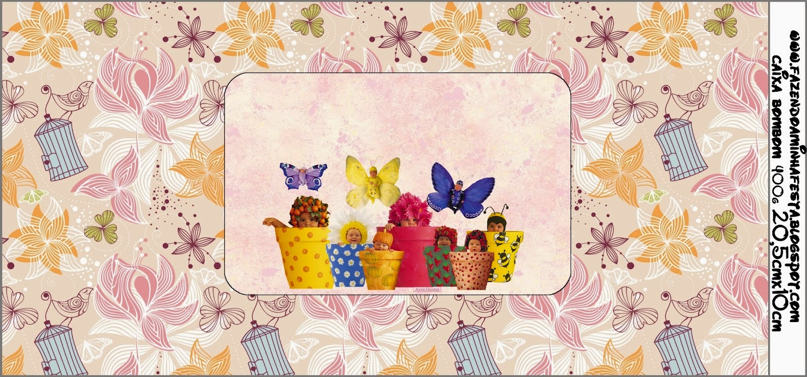Bebés de Anne Geddes: Etiquetas de Candy bar para Primavera. Etiquetas de Bebés de Anne Geddes para imprimir gratis.