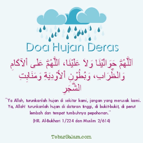 Doa agar hujan berhenti arab