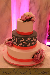 pink cake gray themed cakes