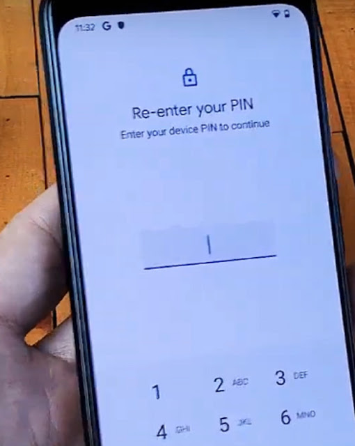 Re-enter your PIN or password Re-enter your PIN or password