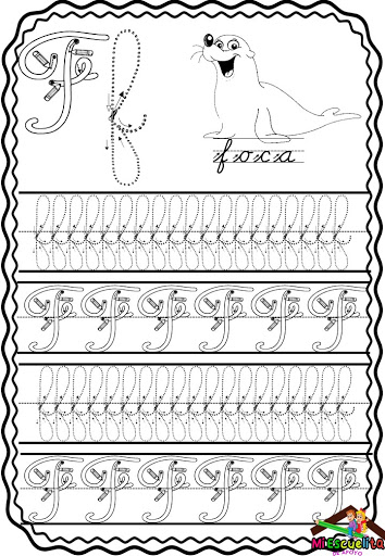 ABECEDARIO EN LETRA CURSIVA