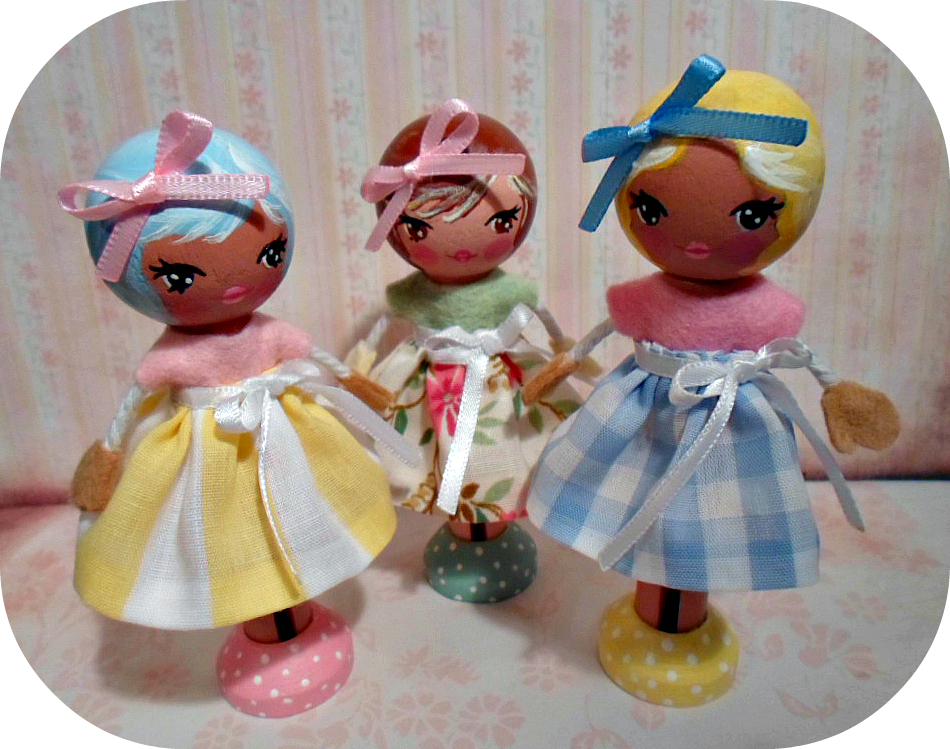 An Array Of Craft Mediums Clothes Pin Dolls