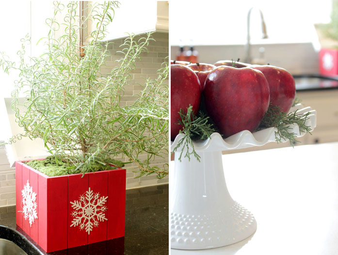 decorating for Christmas with natural elements