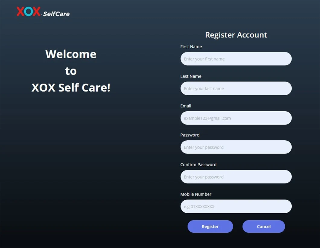 Cara Daftar Akaun Selfcare XOX