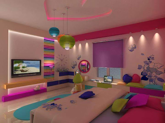 احدث ديكورات غرف نوم اطفال تصاميم ديكورات اسقف غرف نوم مودرن جديدة The
