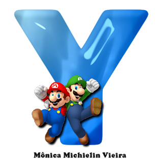 Abecedario con Luigi y Mario Bros.  Luigi and Mario Bros Alphabet.