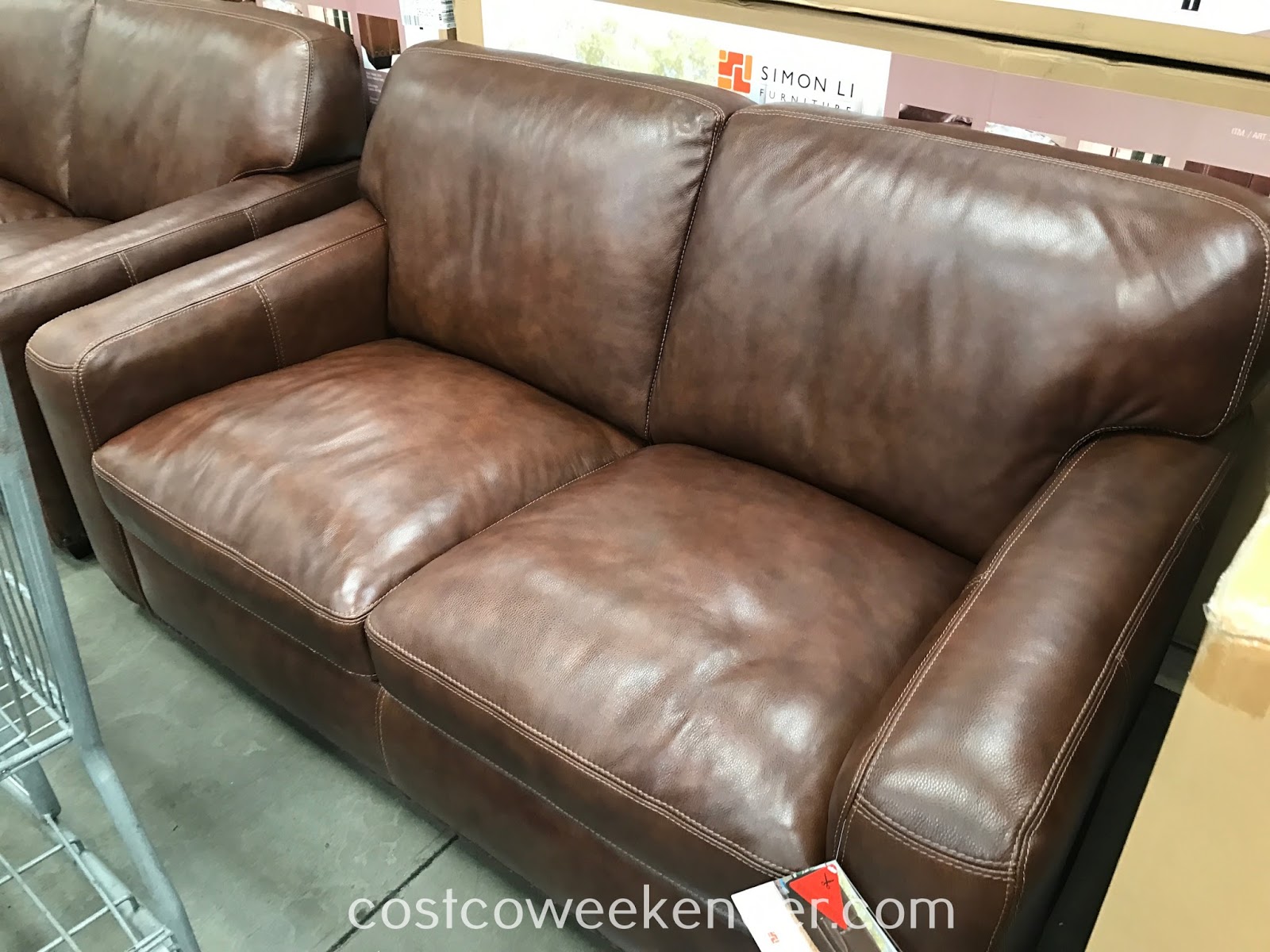 Simon Li Leather Loveseat Costco Weekender