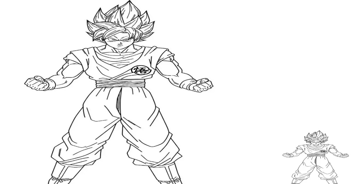 Coloring Page Of Goku Super Saiyan