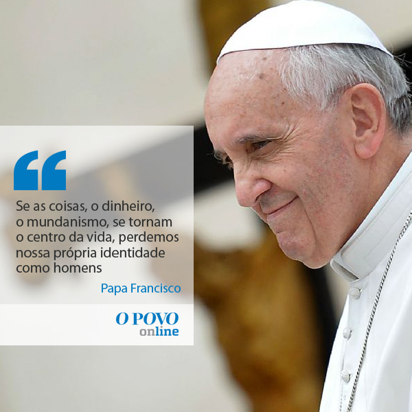 Resultado de imagem para papa francisco sobre a riqueza