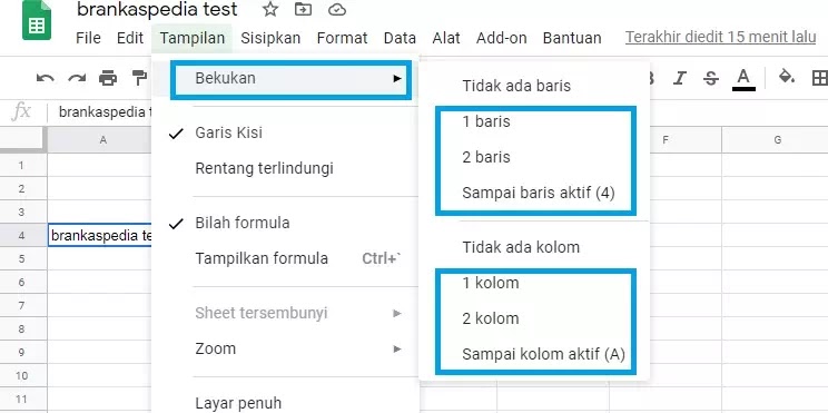 Cara split di google spreadsheet