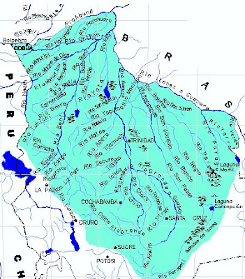 Mapa Hidrográfico de Bolivia
