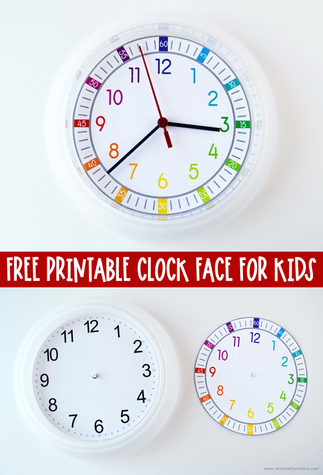 Printable Clock Face For Kids Printable Clock Face For Kids