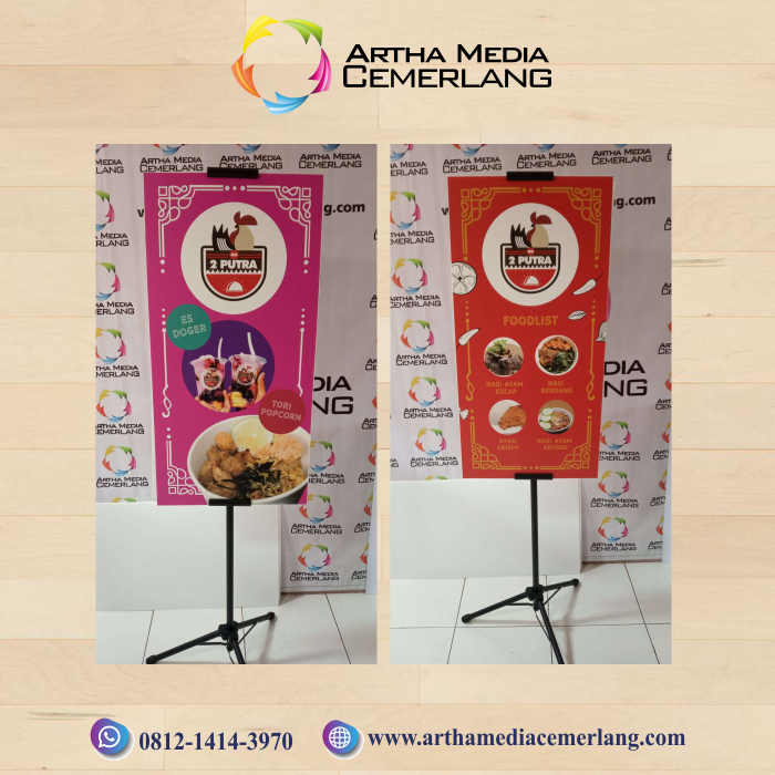 Download Tripod Banner Stand Cv Artha Media Cemerlang PSD Mockup Templates
