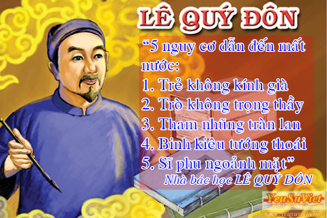 lê quý đôn, nhà bác học, lịch sử việt nam, yêu sử việt, dấu hiệu mất nước