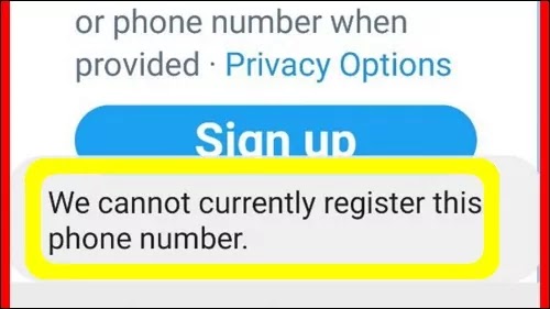 How To Fix Twitter We Cannot Currently Register This Phone Number Problem Solved