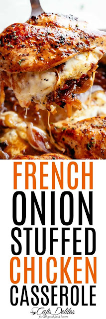 French Onion Stuffed Chicken Casserole