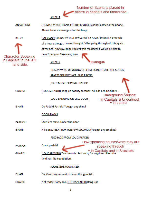 Unit 11 : 11.1 Radio Script Analysis