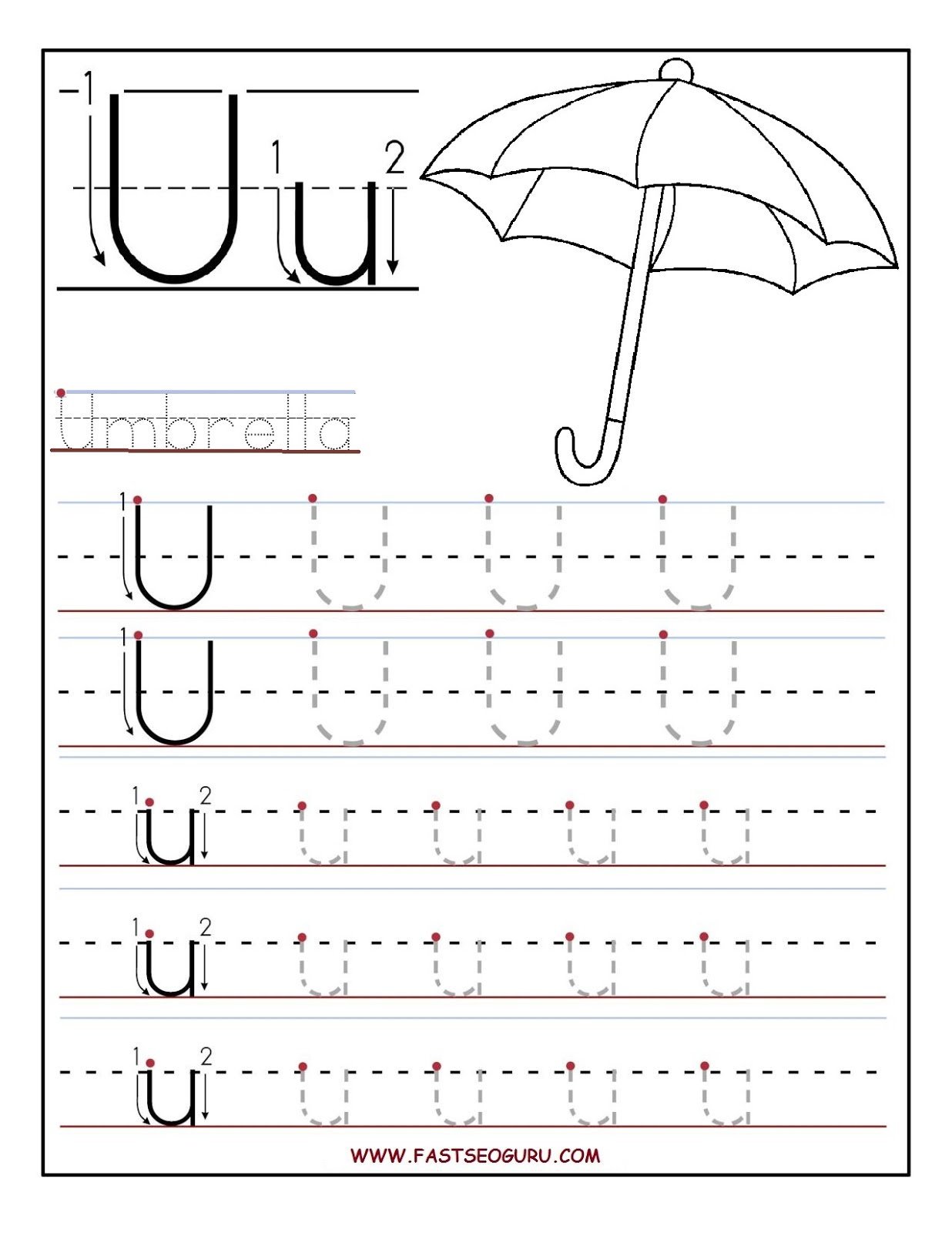 Taska Ummi Ida Tracing Activity Worksheet