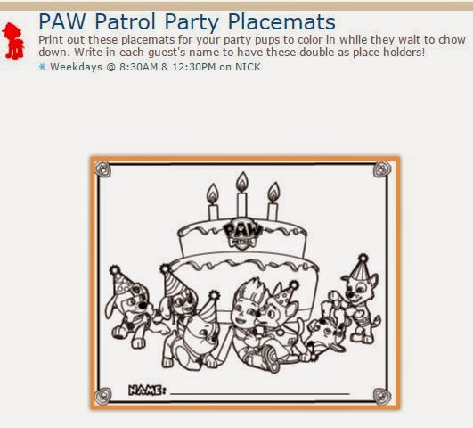 Paw Patrol o Patrulla Canina: Manteles de Cumpleaños para Imprimir Gratis,  para Colorear. - Ideas y material gratis para fiestas y celebraciones Oh My  Fiesta!