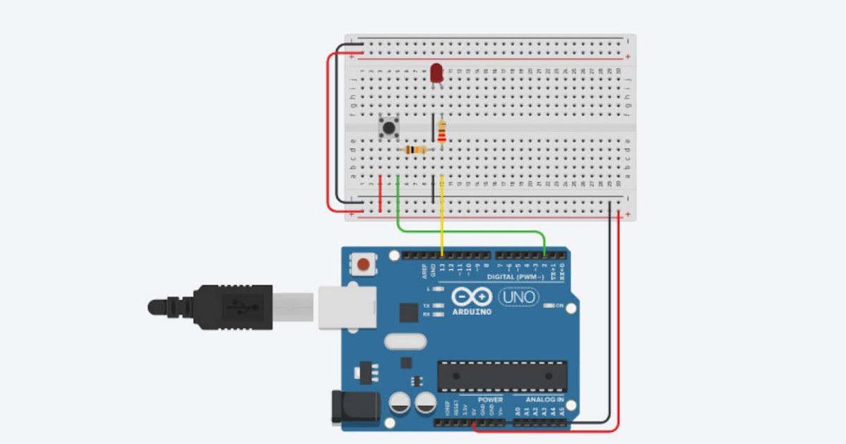 Menyalakan LED Menggunakan Push Button - Project Arduino