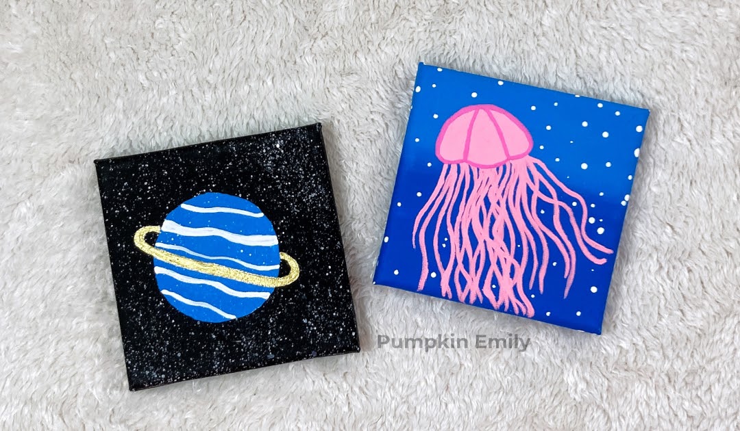 DIY Mini Canvas Painting Ideas Pumpkin Emily