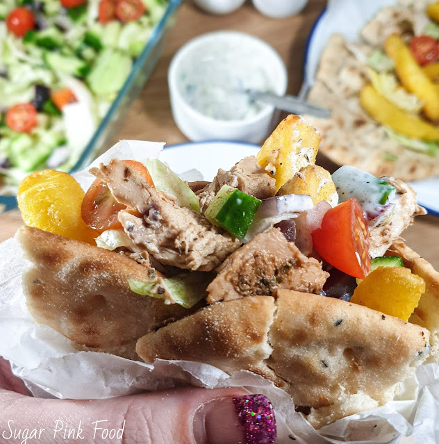 Greek Chicken Gyros & Tzatziki | Healthy Fakeaway Recipe | Slow Cooker Recipe