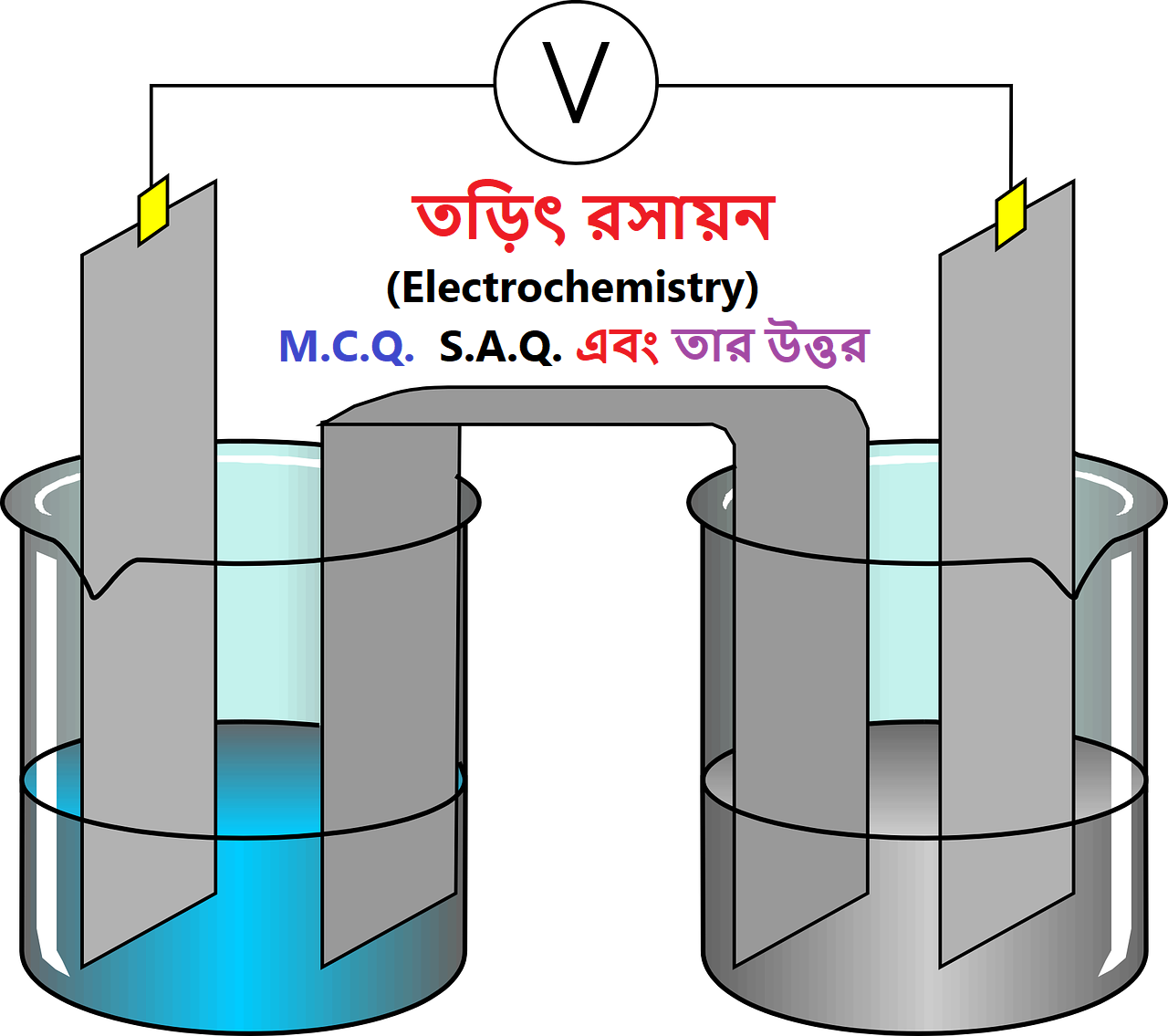 তড়িৎ রসায়ন অধ্যায়ের M.C.Q. এবং তার উত্তর /Electrochemistry Multiple