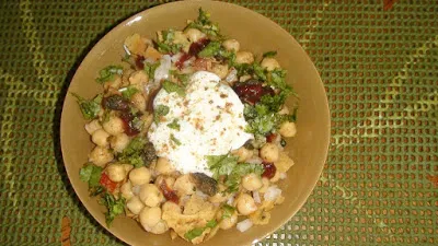 chana chaat is ready