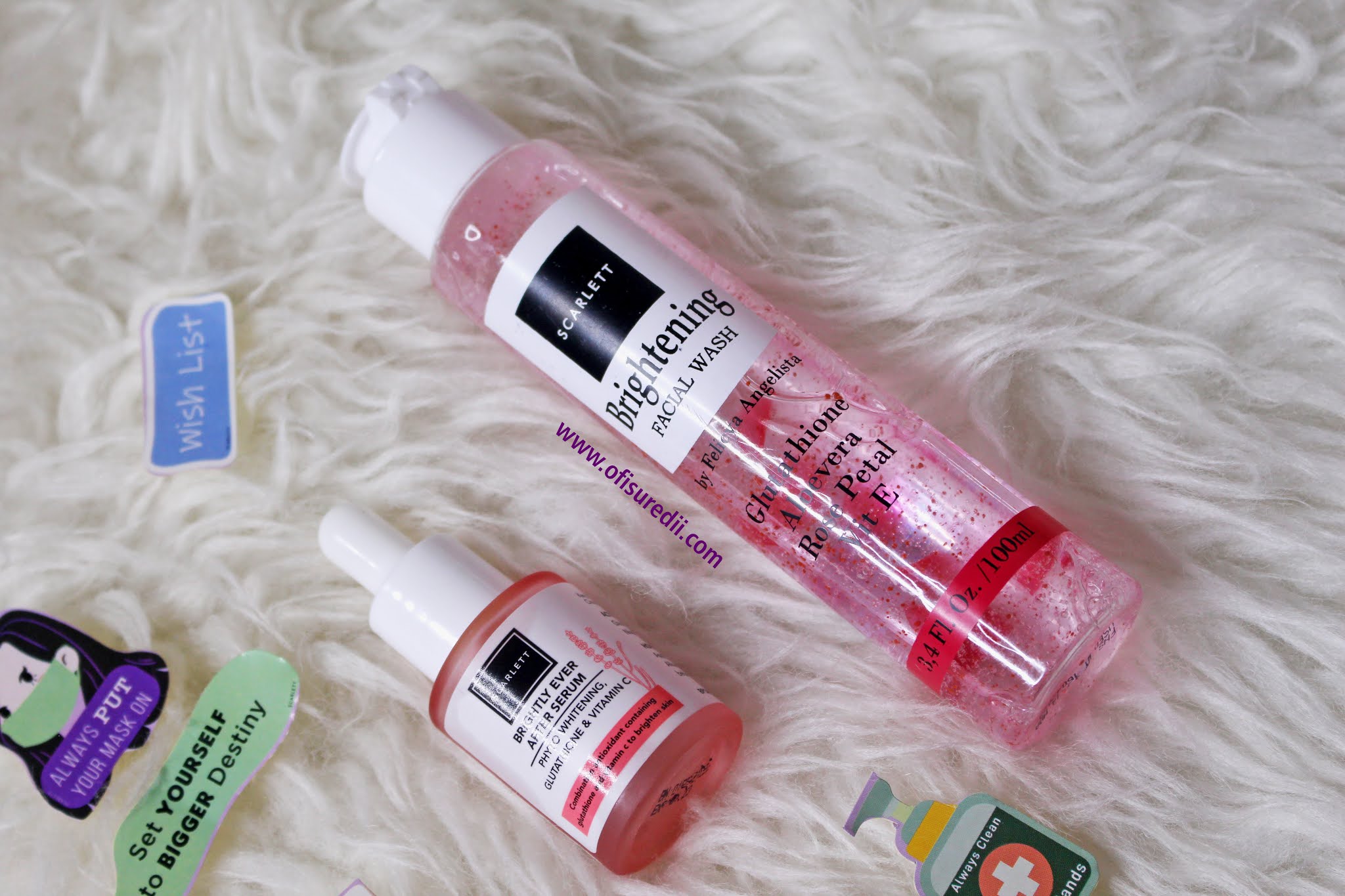 Review Scarlett Brightening facial Wash dan Brightly Ever After Serum